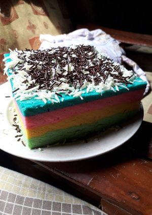 Foto resep Rainbow cake cetar
