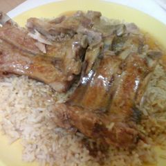 A picture of BBQ RIBS with SAUCE (Irmgards).
