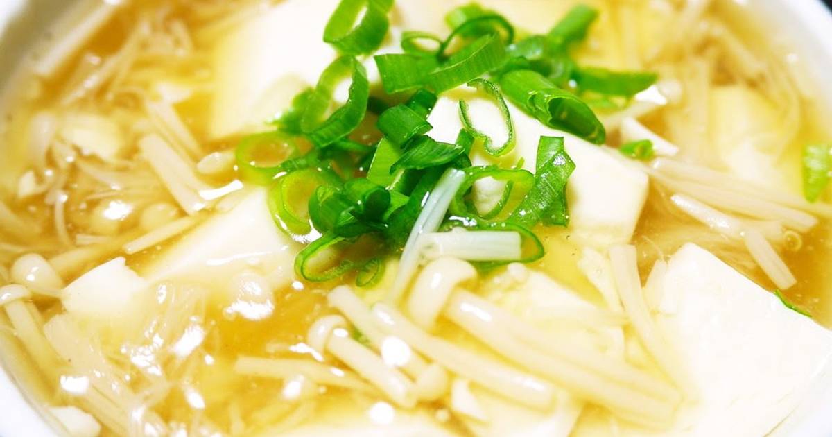 Easy Cooking in One Pot Silken Tofu with Mushroom Ankake Sauce Recipe