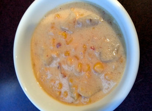 A picture of Crockpot Corn Chowder.