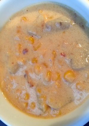A picture of Crockpot Corn Chowder.
