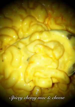 A picture of Thick And Creamy (no where Near Low Fat) Spicy Mac And Cheese 😋.