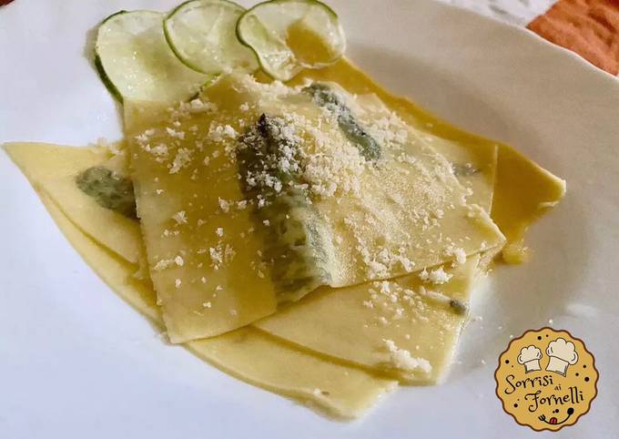 Raviolo aperto Mojito style