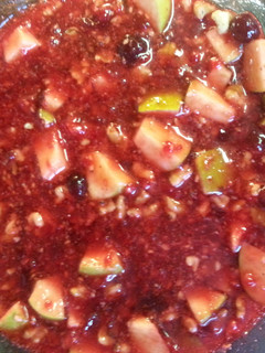 A picture of Apple Walnut Cranberry Relish.