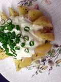 chicken and garlic jacket potato