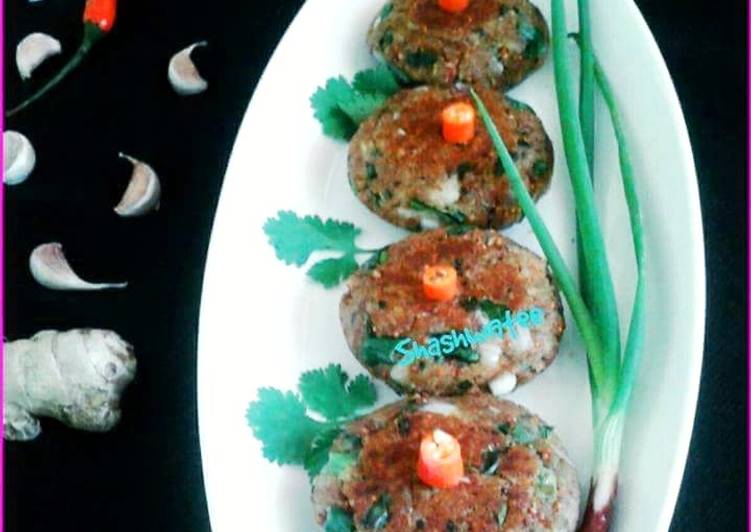 Green tea Smoked Sprouted Ragi Cutlets