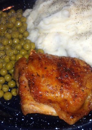A picture of Honey with Molasses Bacon chickens.