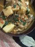 Water yam and fish pepper soup