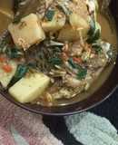 Water yam and fish pepper soup