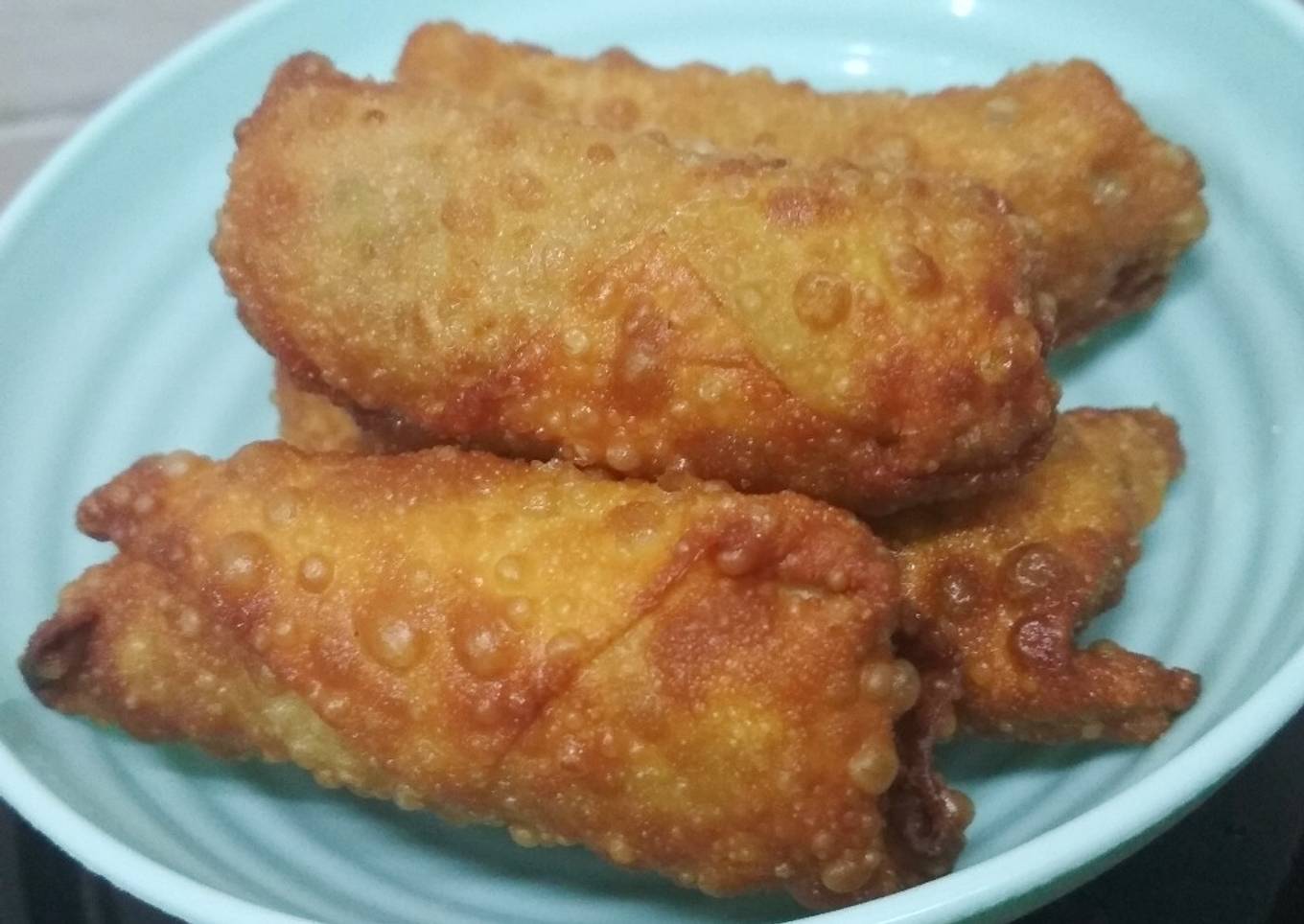 Pangsit Lumpia Isi Sayur Udang (Egg Roll) Simple