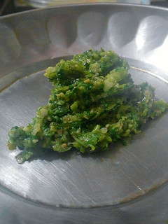 A picture of Kharda - Spicy green chilly chutney..