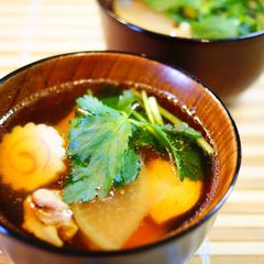 A picture of Ozoni (Mochi Soup).