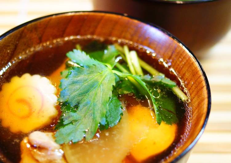 Recipe of Super Quick Homemade Ozoni (Mochi Soup)