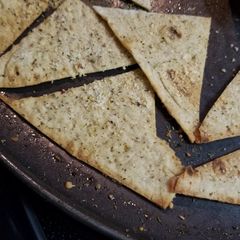 A picture of Baked Garlic Parmesan Lavash Flatbread Chips.