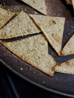 A picture of Baked Garlic Parmesan Lavash Flatbread Chips.