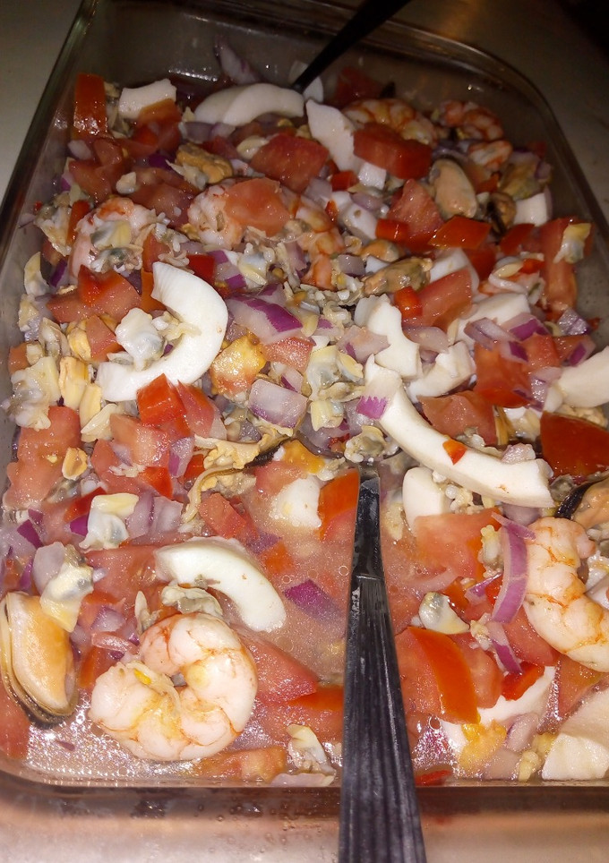 Una foto de Ensalada de mariscos