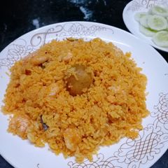 Prawns pulao A picture of Prawns pulao.