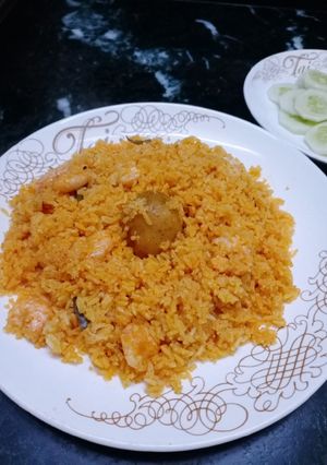 A picture of Prawns pulao.