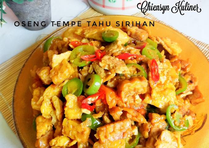 Oseng Tempe Tahu sirihan