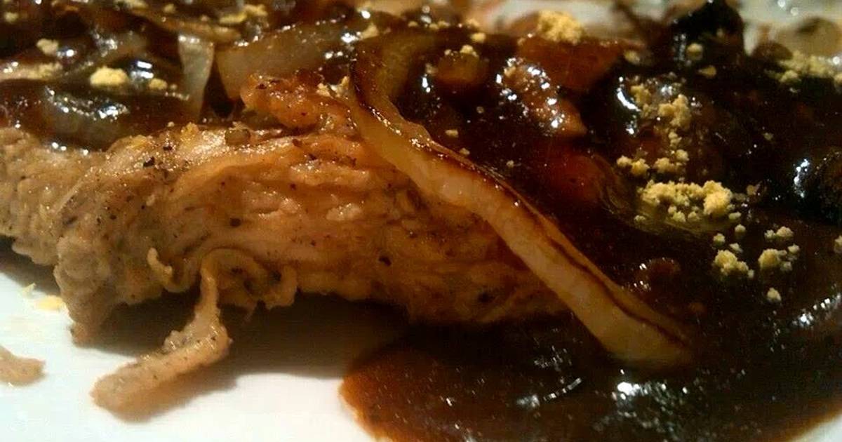 Marinated chicken with brown sauce. Recipe by ashmaqbool Cookpad