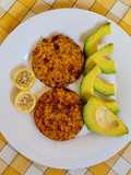 Hamburguesas de arroz yamaní, jengibre fresco y almendras 🍚🥚🧀 Veggie burger 🍔