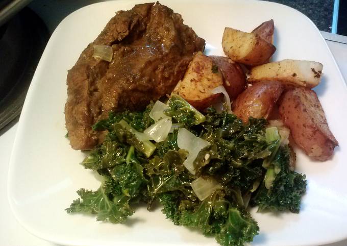 Recipe of Homemade Sauteed Kale and Sweet Onion