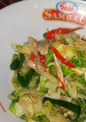 Foto resep Tumis Ayam Sawi Putih