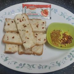 Open Cheese Spread Toast A picture of Open Cheese Spread Toast.