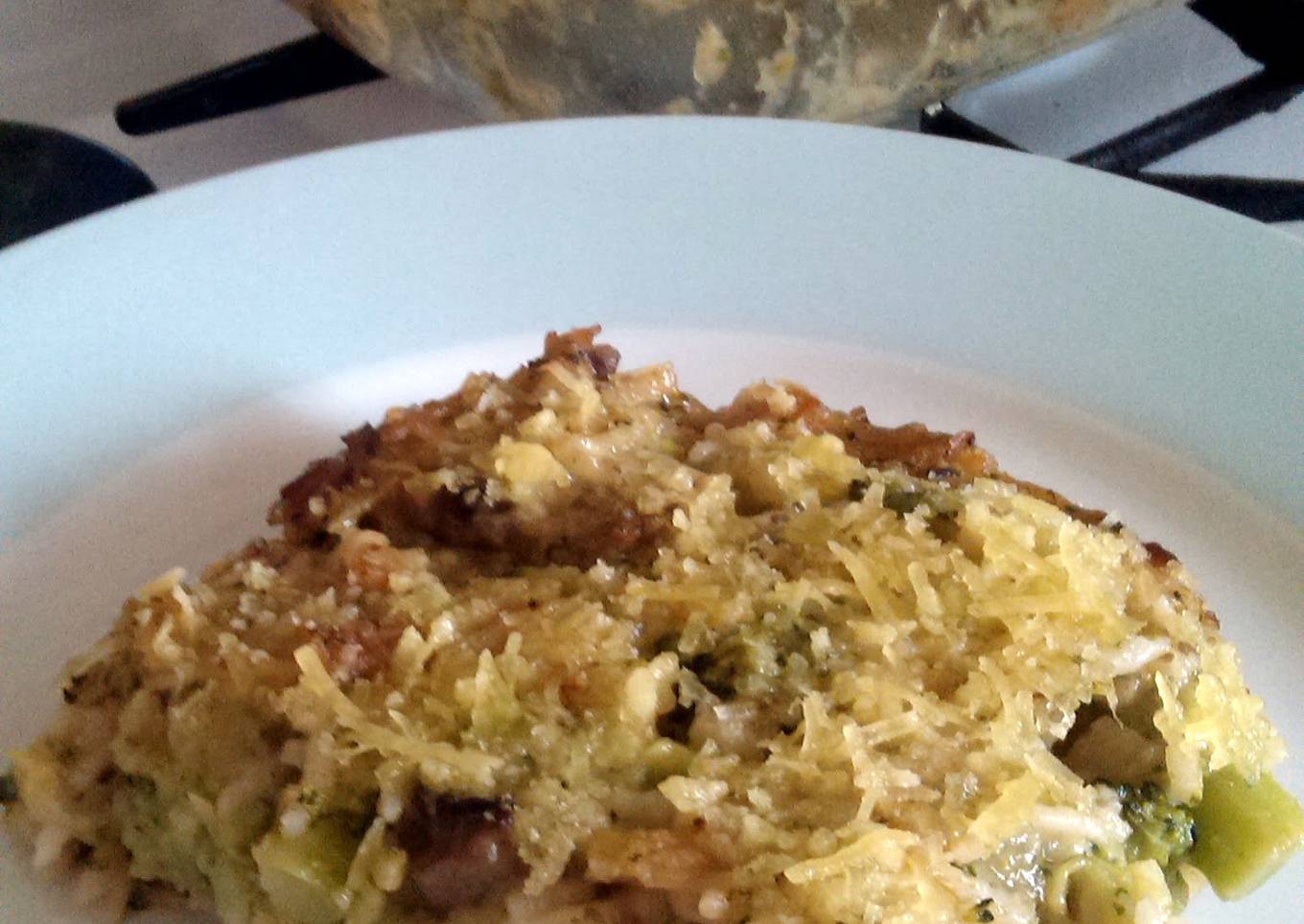 Vickys Broccoli, Mushroom & Rice Casserole, GF DF EF SF NF