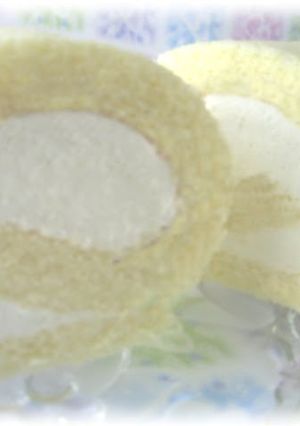 A picture of Roll Cake with No-Bake Cheesecake Filling.