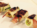 Brocheta jamón serrano y calabacín
