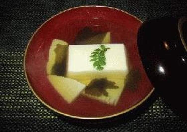 Clear Broth with Egg Tofu