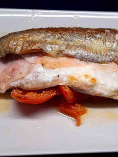 Una foto de Trucha rellena al horno