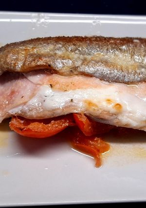 Una foto de Trucha rellena al horno