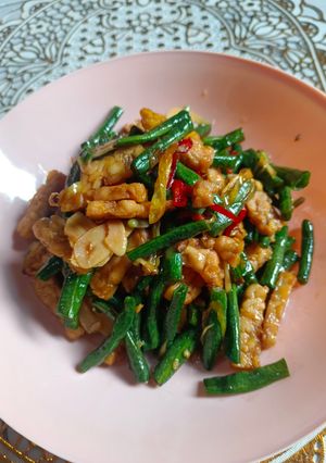 Foto resep Oseng tempe kacang panjang