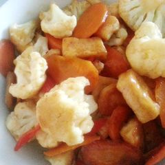 Stir fried cauliflower A picture of Stir fried cauliflower.