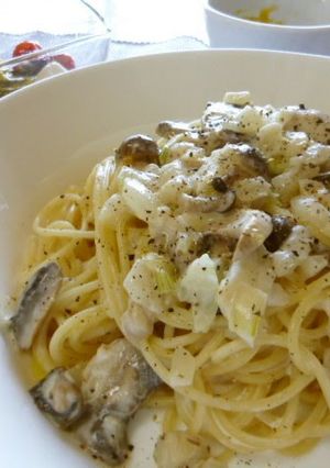 A picture of Mushroom Cream Pasta.