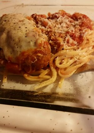 A picture of Chicken Parmesan (vegetarian).