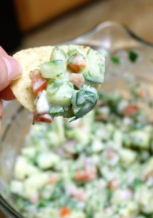 A picture of Cucumber salsa.