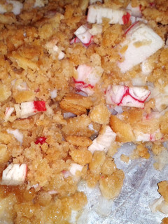 A picture of baked fish.