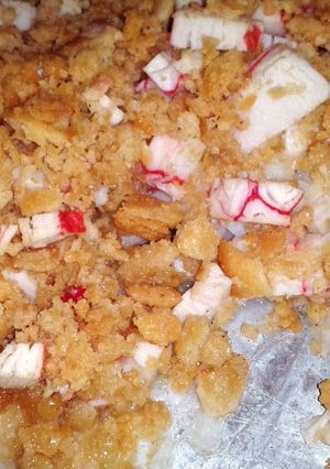 A picture of baked fish.