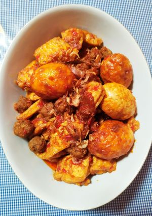 Foto resep Tahu telur bumbu merah