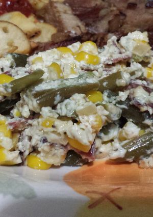 A picture of Elisa's Corn & Green Beans Side Dish.