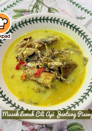 Gambar 👩‍🍳Masak Lemak Cili Api Jantung Pisang