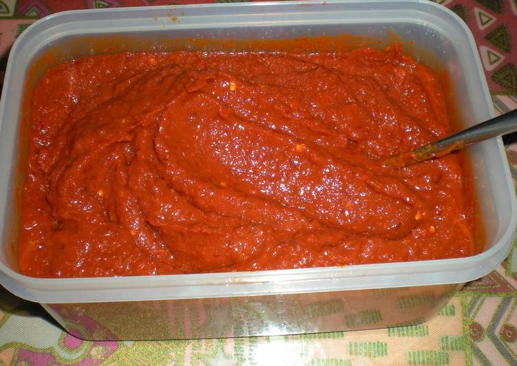 Recipe of Homemade Sambal (Chili Pepper Paste)