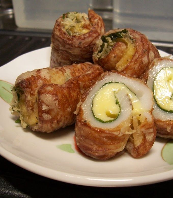 Cheese Stuffed Chikuwa Fritters With Shiso Recipe By Cookpad.Japan