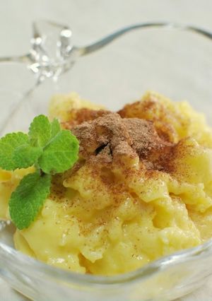 A picture of 2-Minute Apple Custard in the Microwave.