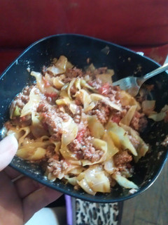 A picture of Hamburger and Cabbage Hash.
