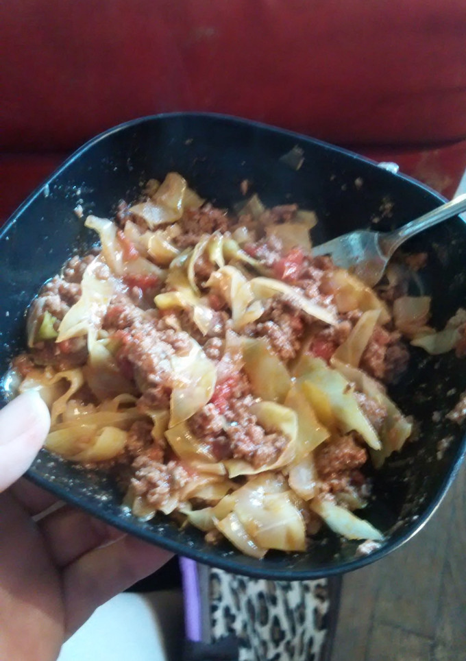 A picture of Hamburger and Cabbage Hash.