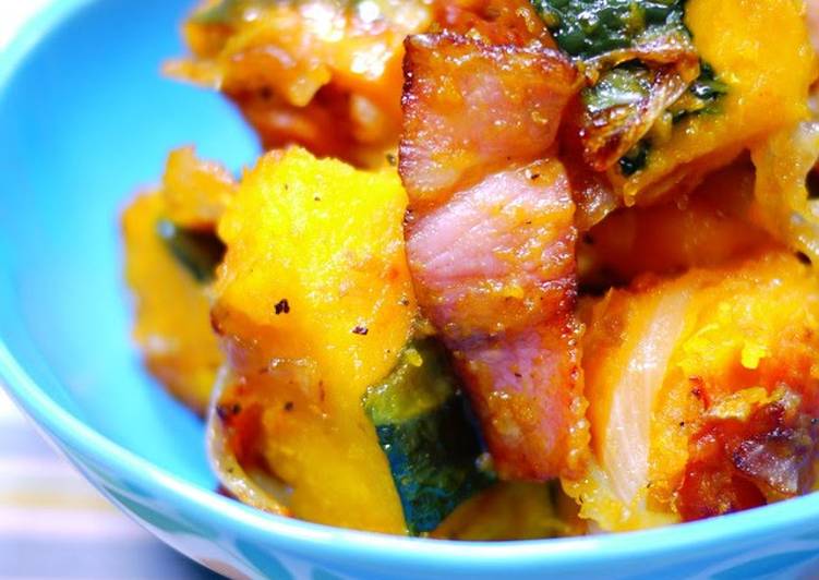 Step-by-Step Guide to Make Ultimate Comforting Kabocha and Bacon Hot Salad